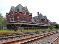 The former Canadian National station for Thunder Bay. After all these years it is still impressive, even if vegetation is taking over.