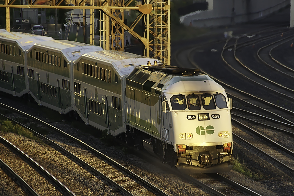 The ugliest paint scheme anywhere charges away from the rising sun.