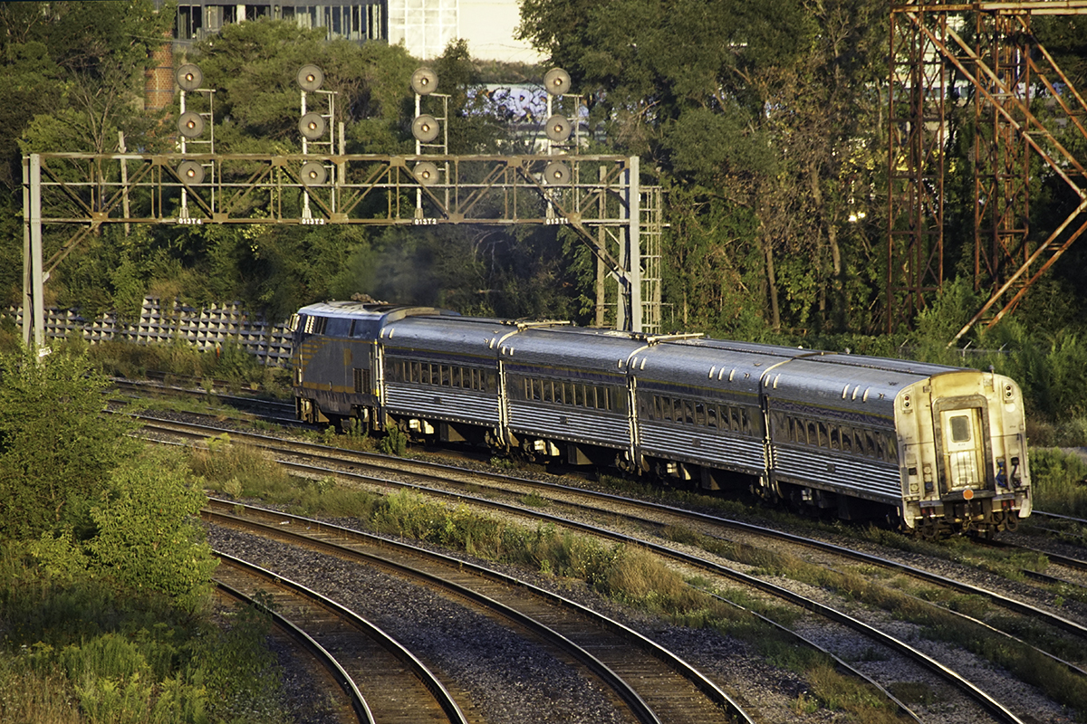 Hard to believe the stainless steel is 60 years old. Canada's geography is not kind to passenger rail.