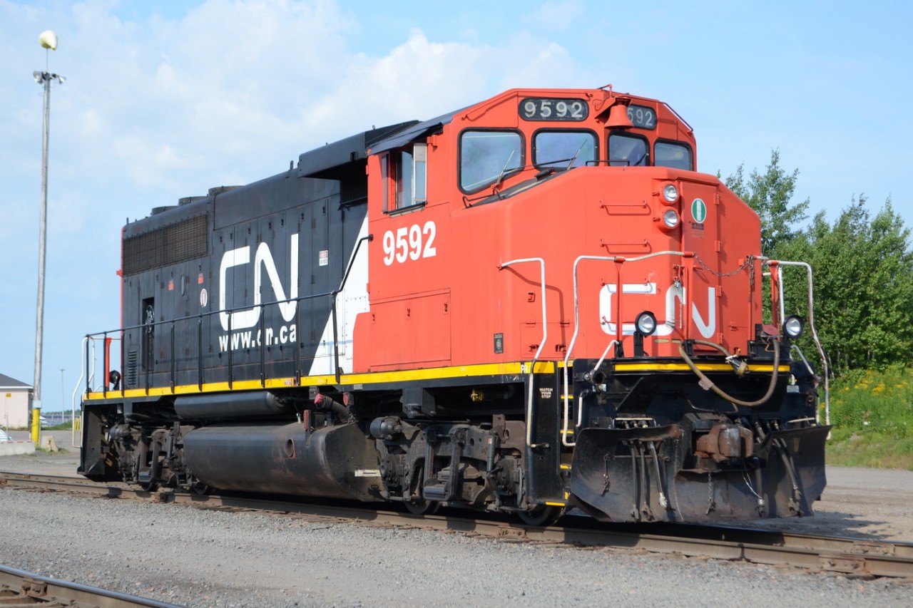 CN 9592 sits in Moncton Gordon Yard awaitings it's next assignment.