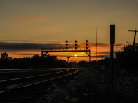 The sunrises above the town of Paris on the first morning of August 2016. Traffic was slow, but the sunrise was the highlight of the day.