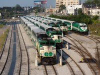 It's hard to believe this photo was taken almost exactly 8 years prior to upload. There were still only two tracks through the flyunder and their west end signals were still high masts, Bathurst North was still a double ended yard, and there was only slight evidence that an almost full turnover is about to happen within the GO Transit motive power fleet. The number of changes evident in a photo today, while invisible to some, are a friendly reminder to never take the mundane for granted.