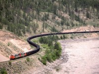 Another coal train heads to Roberts Bank. As usual, in slightly warmer weather, the "air conditioning" is open.