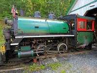 Some days you're better off staying in bed, and this was one of mine. It actually started the previous day, internal problems with the locomotive affected the drivability so negatively that I was barely able to limp home on the second-last run and get the old girl in the shed and take out the diesel to do the final run. To make a long story short, we thought we'd figured an easy fix and tried it out the next morning, but soon discovered it was worse than ever. Didn't even make it out of the yard to back up and hook onto the coaches. Had another engineer in the diesel start to push us back into the shed, but traversing the turntable the link-and-pin coupler caused a bit of lateral force, which caused the bit of slop in the turntable lock to allow a bit of misalignment. A rear flange caught the end of the static rail and rode up on it. The rails were still wet after a heavy morning fog and the diesel couldn't stop in time and this is what resulted. The locomotive has since been re-railed and put to bed, and we think we've narrowed down the internal fault to a hole in the pipe from the steam dome to the turret. Unfortunately we probably won't be able to get this fixed before the "official" end of Steam Season this coming Saturday.