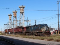 Train 241 for September 9, 2016 led by CEFX bluebird 1029 gets ready to be pulled off the service island.