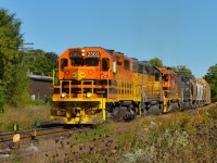 GEXR 431 passes through Guelph with a rather interesting locomotive consist last weekend.  Here, we have a GP39C-2, GP38-2, SD40-2, and SD45T-2 hauling a healthy consist of manifest freight towards it's western terminus.