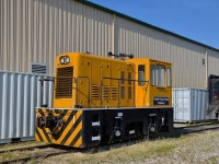 PDC 864 is seen at Prairie Dog Central Railway's base of operations at Inkster Junction. It is a GE 35-tonner that was built for Manitoba Hydro.