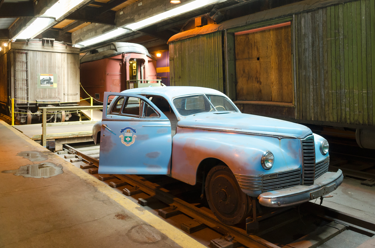 A Packard on rails. Preserved at the Winnipeg Railway Musuem (housed in Winnipeg Union Station) is this 1946 Packard which was purchased by the Greater Winnipeg Water District Railway in 1953 for track inspection duties.