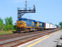 CSX 5451 a ES-40 dc leading follow of CSX-4235 SD-40-3 RTE 327 ?  going in Ontario Toronto  