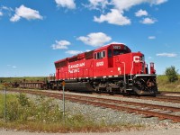 SD30ECO assigned to Vaughan Intermodal Terminal switches the work tracks. This unit is part of the second order of SD30ECO rebuilds and was built in Mexico versus Indiana for the first order (#5000-5019).