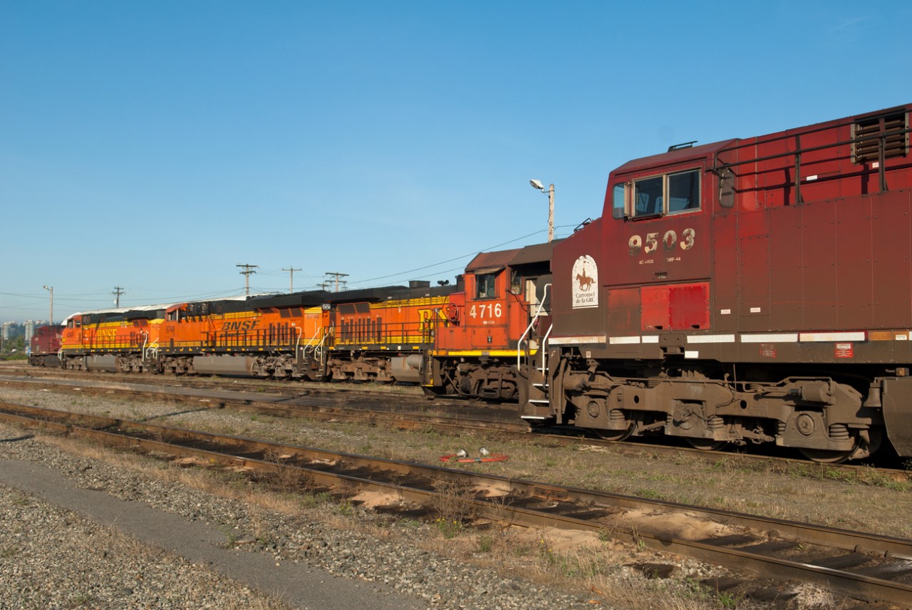 Looking outside behind the diesel shops at CN's Thornton Yard.