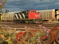 Looking back 8 years, we see GMD1u CN 1423 basking in the late afternoon sun in Oakville Yard.