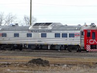 The CN Test RDC sitting on the west leg of the wye at Portage Junction in Winnipeg.