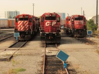 3 different CP family SD40-2's. CP Rail action red 6007, CP Rail System dual flags 6017 and St.L&H 5615. Only the 5615 has been sold and the other two are still on the roster.
