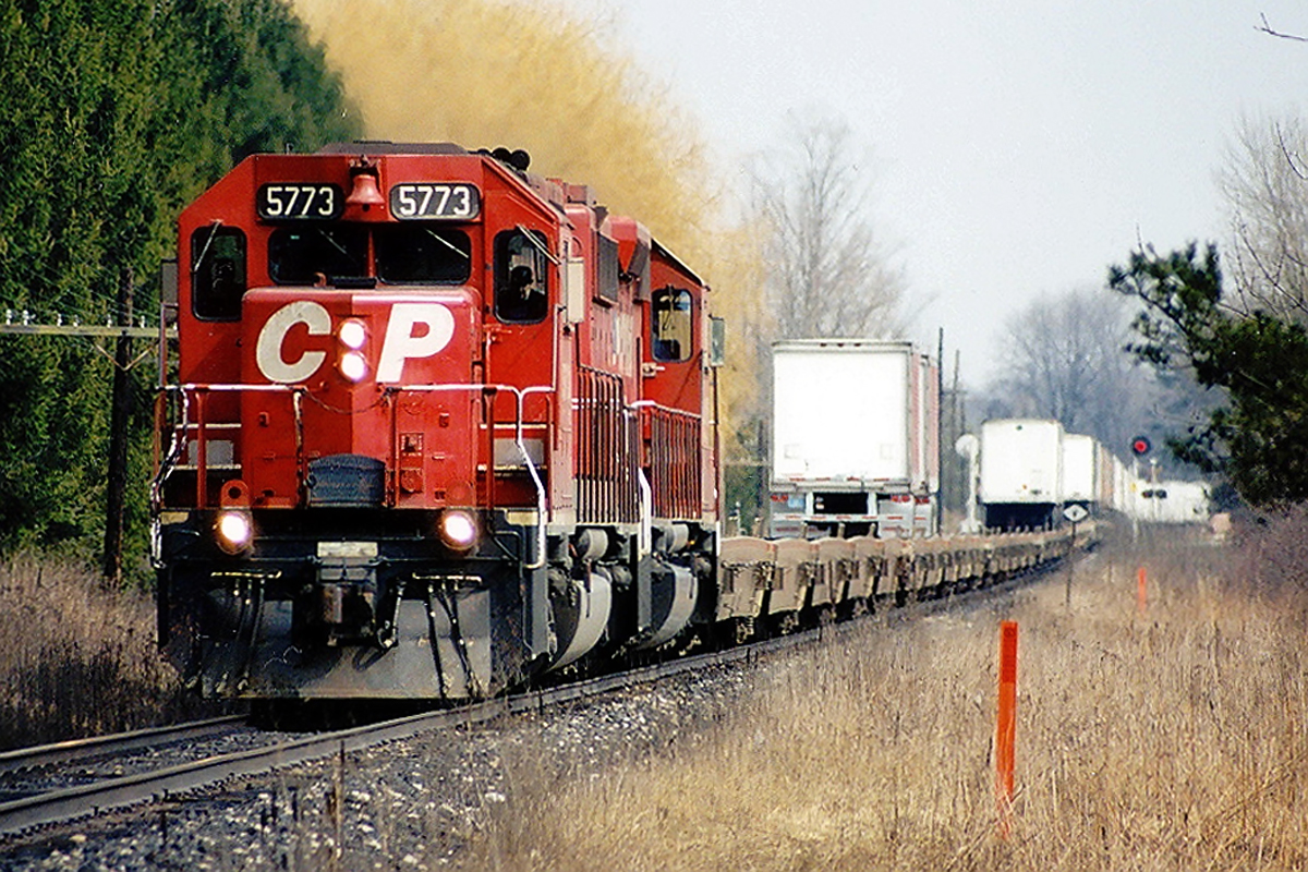 When the Iron Highway still went west. The traffic volume explains why its life was relatively short west of Milton