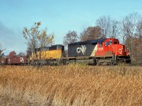 Eastbound Canadian National GMD/Alstom SD40u 6004 with CN EMD SD40-2 6108 (Ex-UP 4108, nee MP 808).