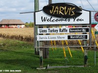 <b> There's a new kid in town...sort of.</b> Although it has not been placed permanently on it's new foundation, the former CN station in Jarvis gives the south end a fresh look upon entry to the town along Highway 6 at the Walpole Antique Historical Society.
<br>
<br>
For a shot of it still in it's drab CN colors: <a href="http://www.railpictures.ca/?attachment_id=24538"> http://www.railpictures.ca/?attachment_id=24538 </a>
About to be hoisted last March: <a href="http://www.railpictures.ca/?attachment_id=23995"> http://www.railpictures.ca/?attachment_id=23995 </a>
And, Glen Cherry's photo of it being on the road: <a href="http://www.railpictures.ca/?attachment_id=26533"> http://www.railpictures.ca/?attachment_id=26533 </a>