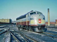 Only three of these EMD E8 units were built at LaGrange for a Canadian Railroad. The 1800 and 1802 were power for CP's "Atlantic" from Montreal to St. John, New Brunswick.