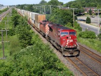  Eastbound Canadian Pacific GMD SD90MAC No.9100 and SD40-2F No.9016