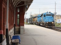 Six years ago the GEXR had quite a different look to it. The parade of orange had yet to arrive. Things were still very colourful on the GEXR. Not to mention an odd visitor on the rails in the form of Florida East Coast RR SD40 709. The GW take over would see the end of FEC power on former RailAmerica lines as the two companies went their separate ways. Today the two former GATX blue SD40s wear GW orange. Thankfully the old photogenic Kitchener station is now busier then it has been in decades with expanded GO service, plus the regular VIA trains as well as GEXR trains.