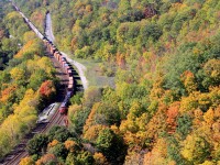 CN 148 glides down Dundas peak. Is this elevated enough or what! 
