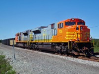 Two Quebec, North Shore & Labrador SD70ACe's Number 505 and 506 at Ross Bay, Labrador June 18, 2010.
