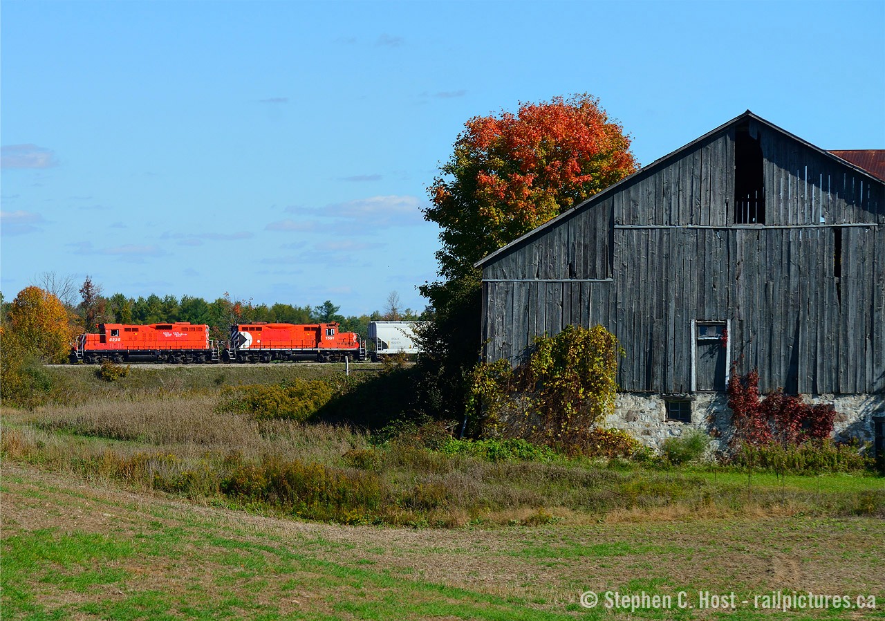 And a bit north of my last photo, OSR is slowing down as they are nearing city limits passing a small farm found along Watson Rd.