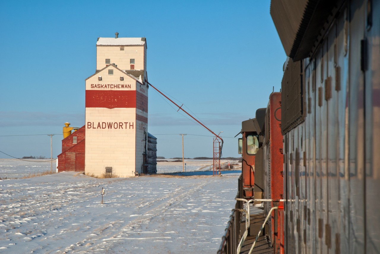 Shot from the trailing unit on a northward tip back to Saskatoon on CN's Craik Subdivision.