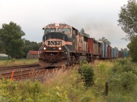 The one and only BNSF 9647 leads CN 392 through Halton Hills back in July '06. This is the best shot I got of this train. I wonder how many on here remember when this went through?