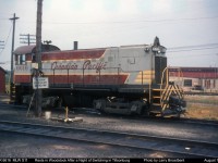 CP 6616 rests in Woodstock after a night of switching in Tillsonburg  August 1971. Taken with my first camera. My Grandfathers Manually set 35mm Graflex. 