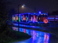 The Christmas Spirit is upon us, Canadian Pacific's Holiday train made its annual stop in Hamilton tonight. The festivities are over and CP02H is tied down for the night at the former TH&B Aberdeen yard. 