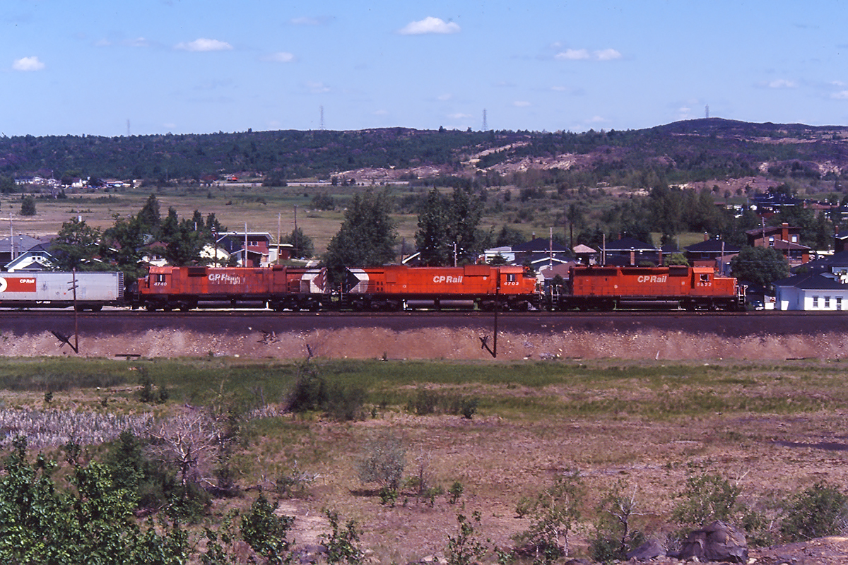 A great CP consist heads for Montreal via North Bay in another scene no longer possible.........
