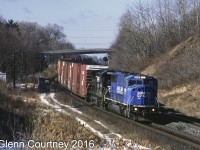 The Norfolk Southern haulage trains from St. Thomas always interesting as you were never sure what might show up leading them. Today's train was lead by a former Conrail SD60I. 