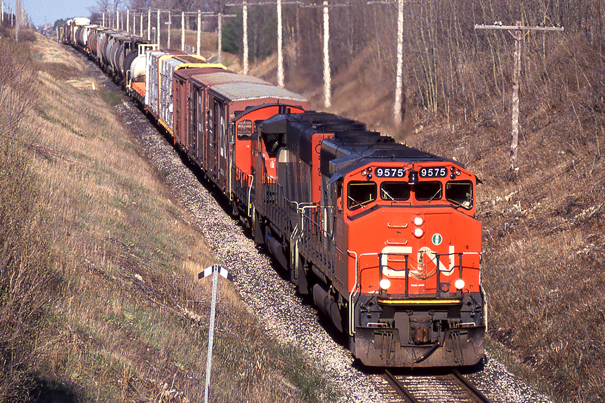 Westbound in the afternoon, although a little later in the day than today's train, 431 heads toward work in Guelph and eventually Stratford.