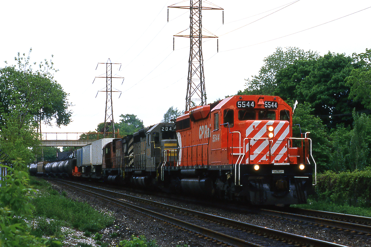 The QNS&L SD40's had just arrived on the property and typical CP fashion were put straight to work. CP was not boring for power in the 80's