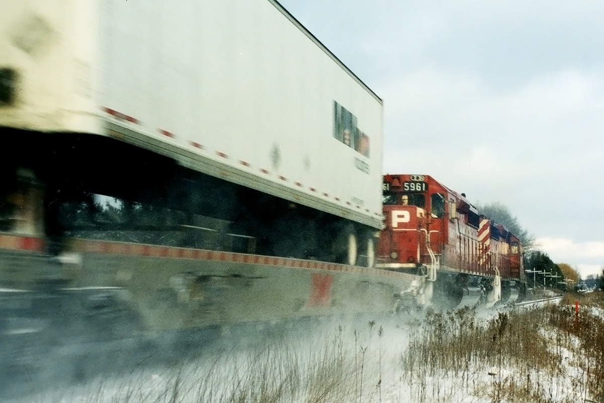 124 charges towards Milton licking up the snow.