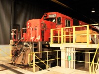Another action red SD40-2 bites the dust. Getting it's final bottom deck inspection to travel to the scrapyard is CP 5687 originally delivered to the railway in 1975.