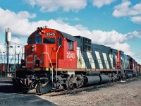 CN MLW C-630 2043 at CN's Moncton Gordon yard Sept. 20, 1987.