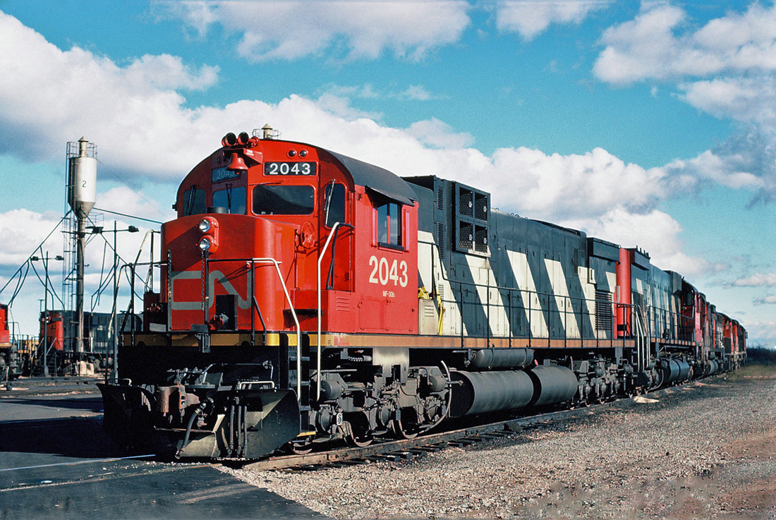 CN MLW C-630 2043 at CN's Moncton Gordon yard Sept. 20, 1987.