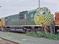 Cartier Railway Alco C-630 No.30 (nee-UP 2905) in original Cartier paint scheme at Port-Cartier's diesel shop August 10, 1986.