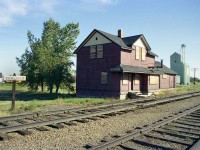 I remember the feeling that 'I got there just in time' way back in 1976 when I showed up at Coaldale, which was once a very sleepy town compared to today. Being in close proximity to Lethbridge was a good enough excuse to board up and demolish this old station. (a large modern on existed in Lethbridge) The early to mid-70s was a period of a 'demo-frenzy' as both CN and CP tore down these outdated structures a lot faster than I could ever hope to photograph them.