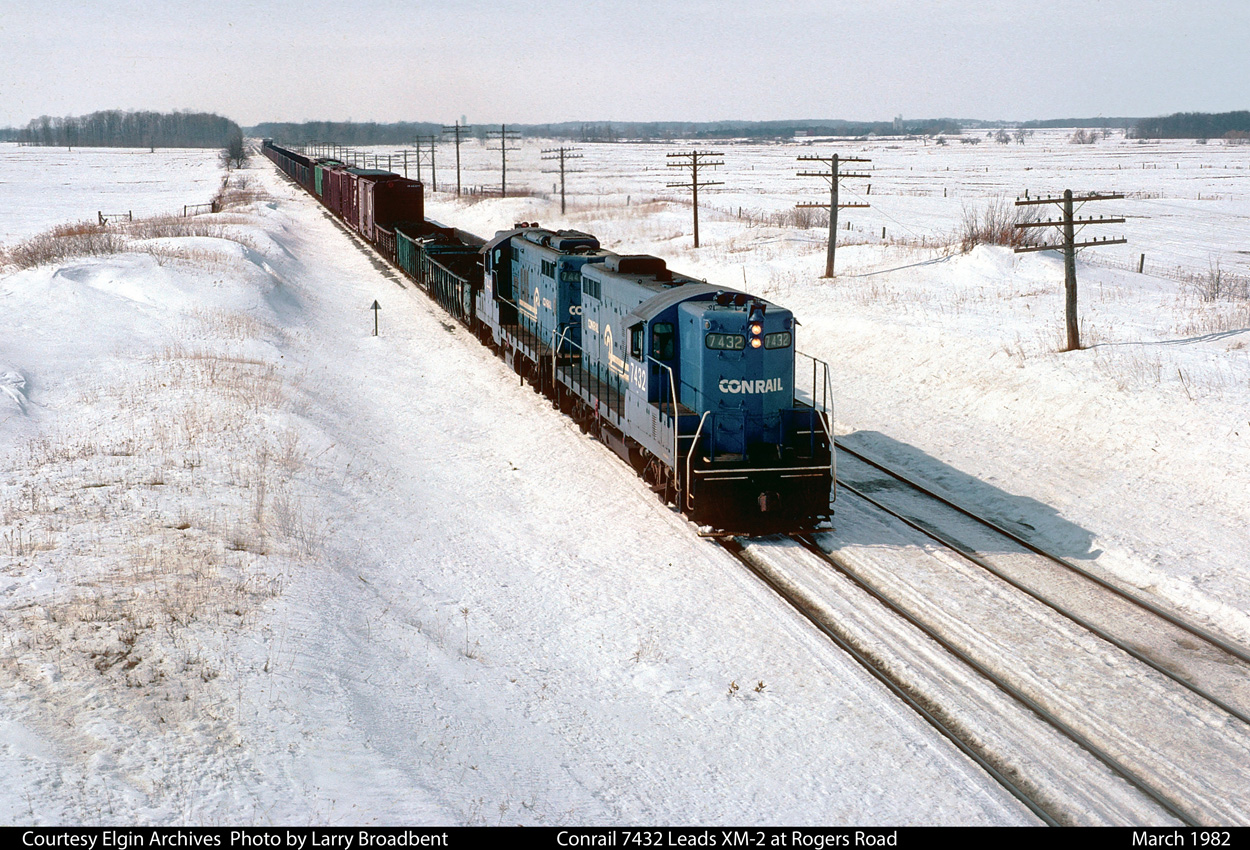 CR 7432 Heading East at Rogers Road..... March 1982. This Site has been drastically altered with the Bridge gone and the right of way now the site of a Home. Merry Christmas Everyone!!
