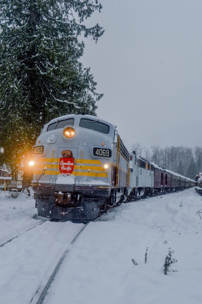 Squamish took on a very North Pole look this past weekend, which was last for the WCRA's Polar Express excursion which took Believers for a 60-minute ride from the Railway Heritage Park through CN's former BC Rail yard, and down the Squamish Terminals spur to the estuary of the Squamish River. Hot chocolate, cookies, and fun with various characters from the movie on the train was all included with a ticket.