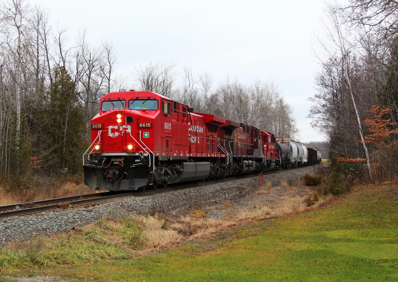 Todays CP 254 being led by the freshly refurbished CP 8615 with CP 9720 and CP 2244 for added power, prepares to cross the Milburough Line on its way to Hamilton.