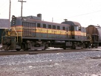 One of the early diesels on the ONR, RS-3 1306, is shown here working around the yard at North Bay in behind the shop back in the days when railfan wandering (after asking permission) was tolerated. This MLW product, according to CTG was built in 1951, retired from the ONR in 1985 and eventually scrapped in 1997. The RS-3 was a favourite of mine. HAPPY NEW YEAR 2017 TO ALL WHO ENJOY RAILPICTURES.CA.