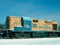   Ontario Northland   MLW RS-10 No.1401 in the dead line at ONR's North Bay yard, November 26, 1995;(1401 was scrapped in 1996)