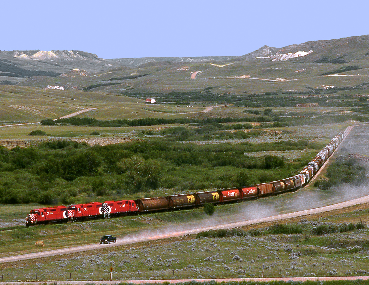 Shaunavon tramp from Shaunavon to Val Marie Sask. in the Frenchman Creek valley of southwest Saskatchewan
