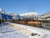 BCOL C40-8M 4620 and CN SD70M-2 8862 head through Henry House with train M303.