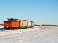 CN Point St Charles Van #79431 has just left the Watrous Sub main line and is now on the 3.2 mile Cargill spur near Clavet Saskatchewan. 