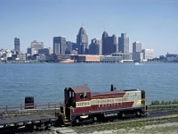 I submitted a picture last night of CP SW8 #6703 in the Multimark "Pac-man" paint scheme switching the ferry slip in Windsor in March 1978. I've probably been to Windsor 3 times to take train pictures over 50 years and on 2 of those that were 11 years apart I found the same SW8 at the ferry slip.  Here in June 1967, it's in the maroon and gray but still providing the same service.  That makes me wonder if this was just railroad habit, a rare coincidence, or if there was some special modification done on it.  